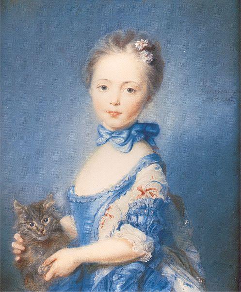 PERRONNEAU, Jean-Baptiste A Girl with a Kitten